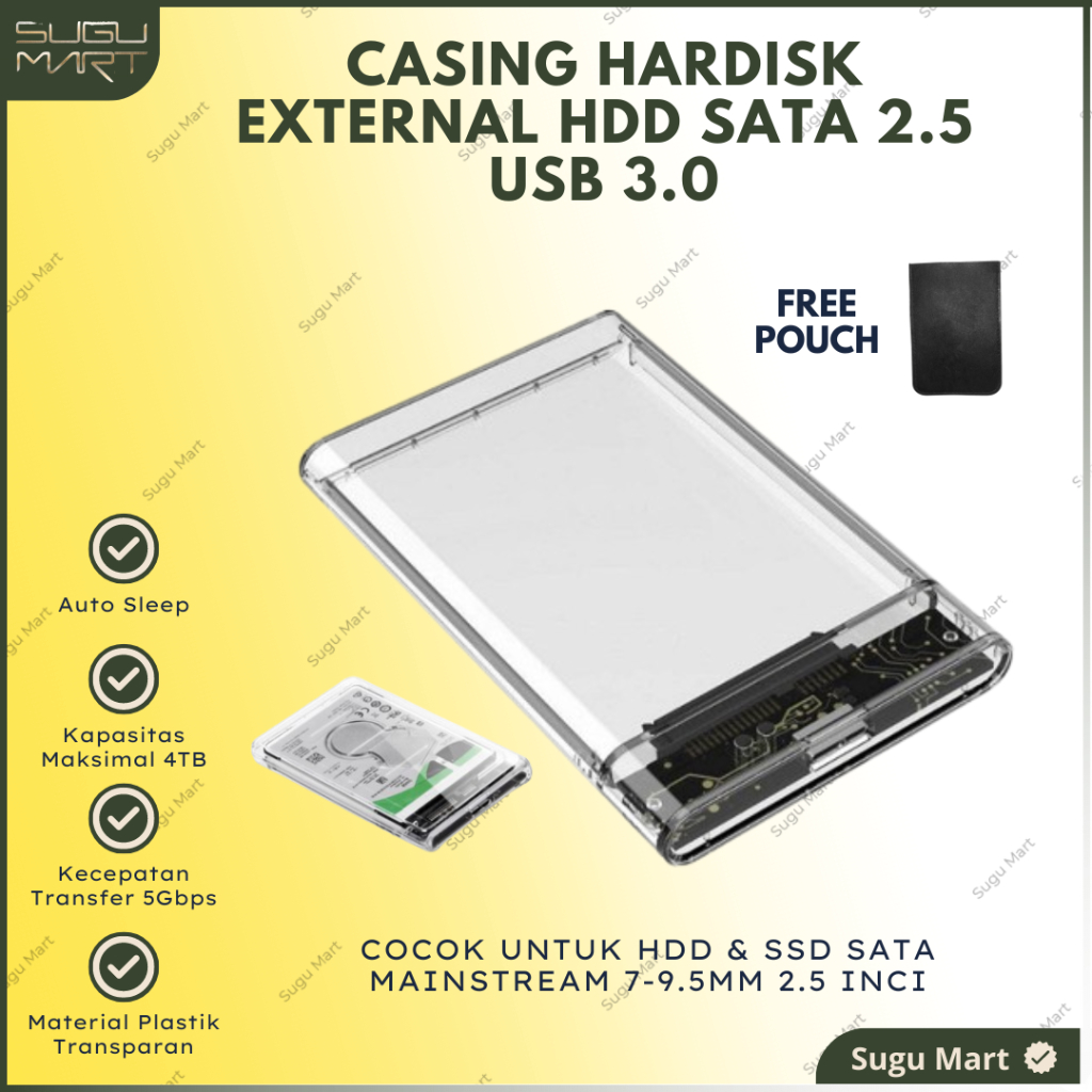 CASING HARDISK EXTERNAL HDD SSD EXTERNAL CASE 2.5" USB 3.0 I CASING HDD EXTERNAL