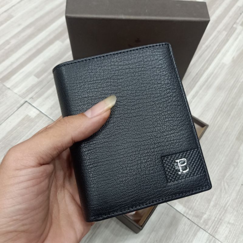 Dompet Bally Vertikal logo B dompet Lipat Kulit Import