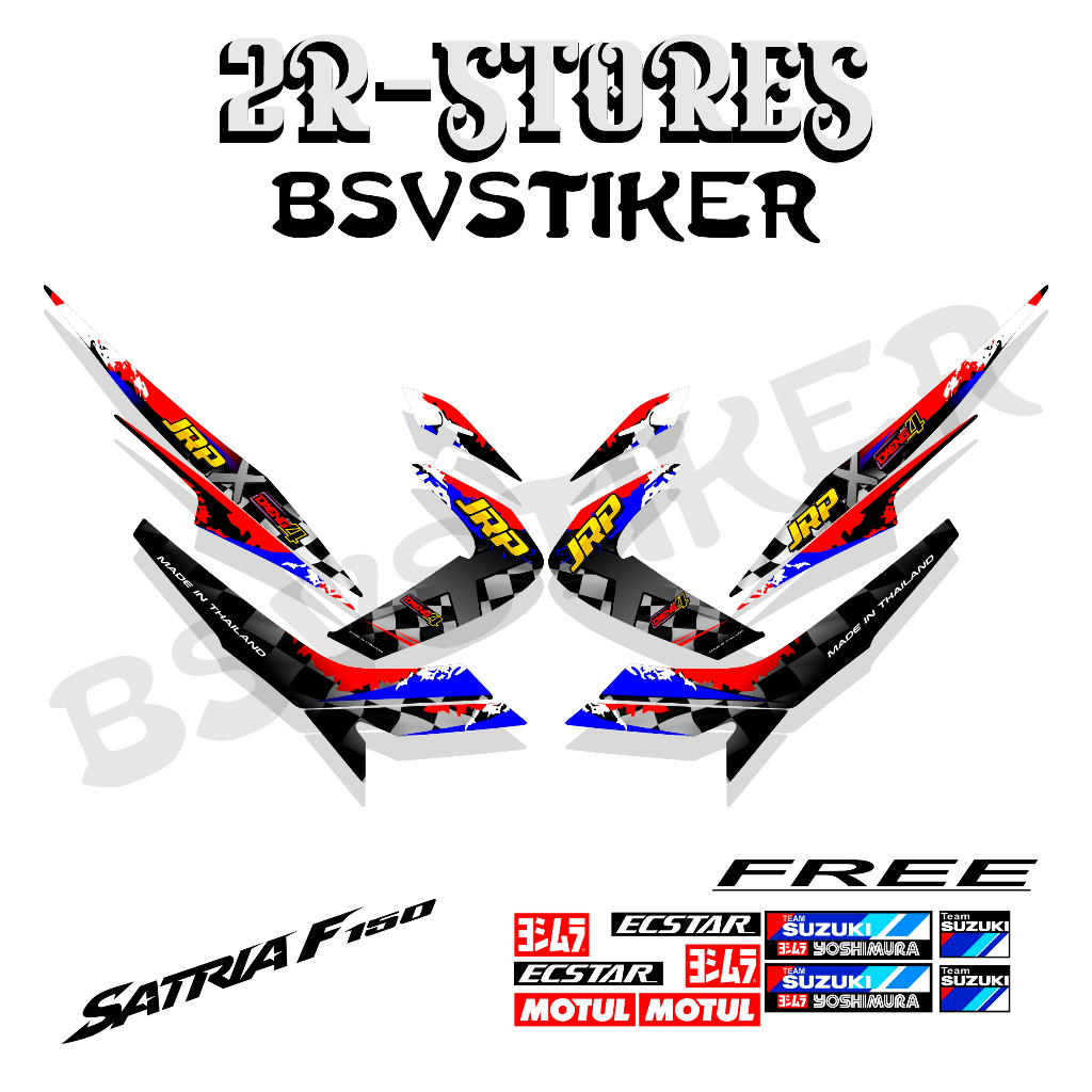 satria fu barong 3, striping satria fu 150 barong jrp x thailand, stiker satria fu barong 150
