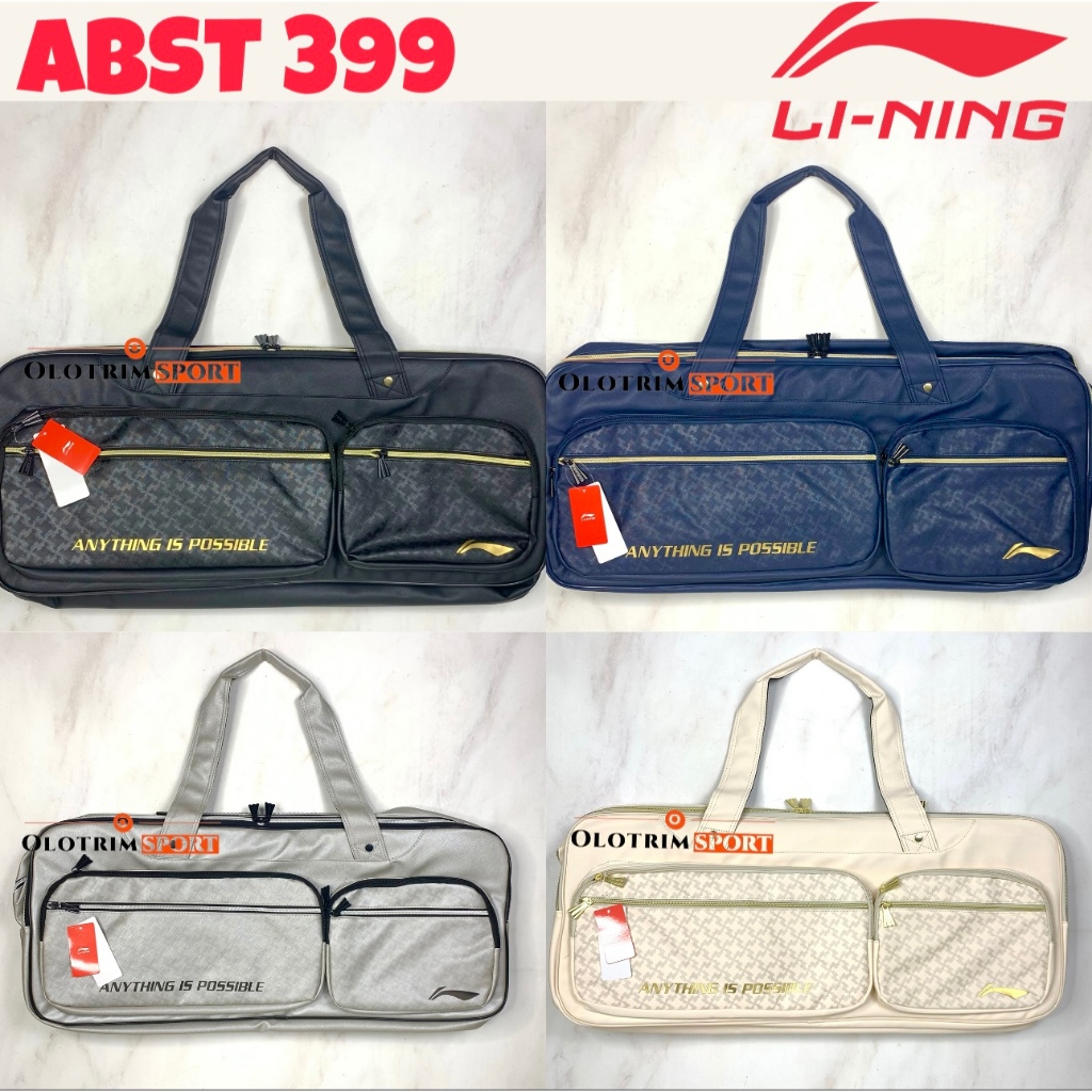Tas Badminton LINING 3R ABST 399 3 R SQUARE PETAK Resleting Jinjing ABST399 Original