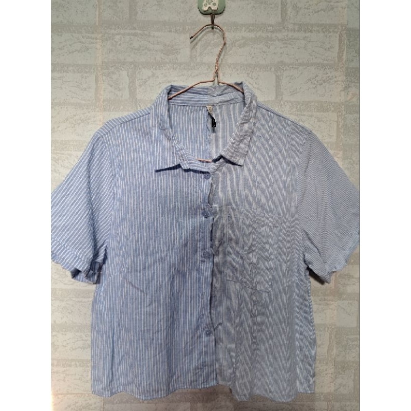 PRELOVED KEMEJA STRIPE BLUE COLORBOX SIZE XL