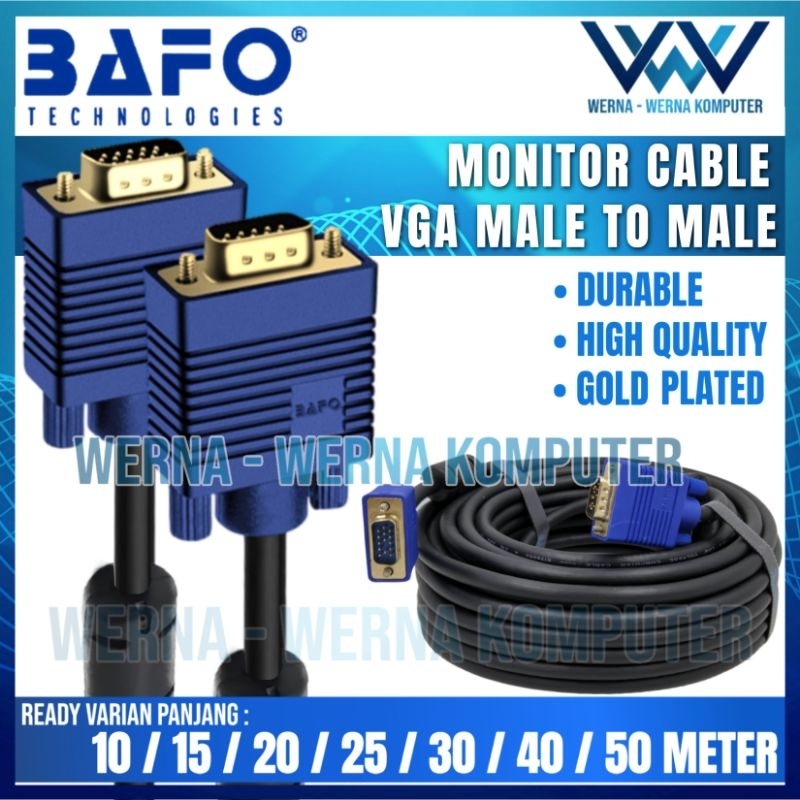 BAFO Kabel VGA Male to Male gold plated 20 Meter High quality Original