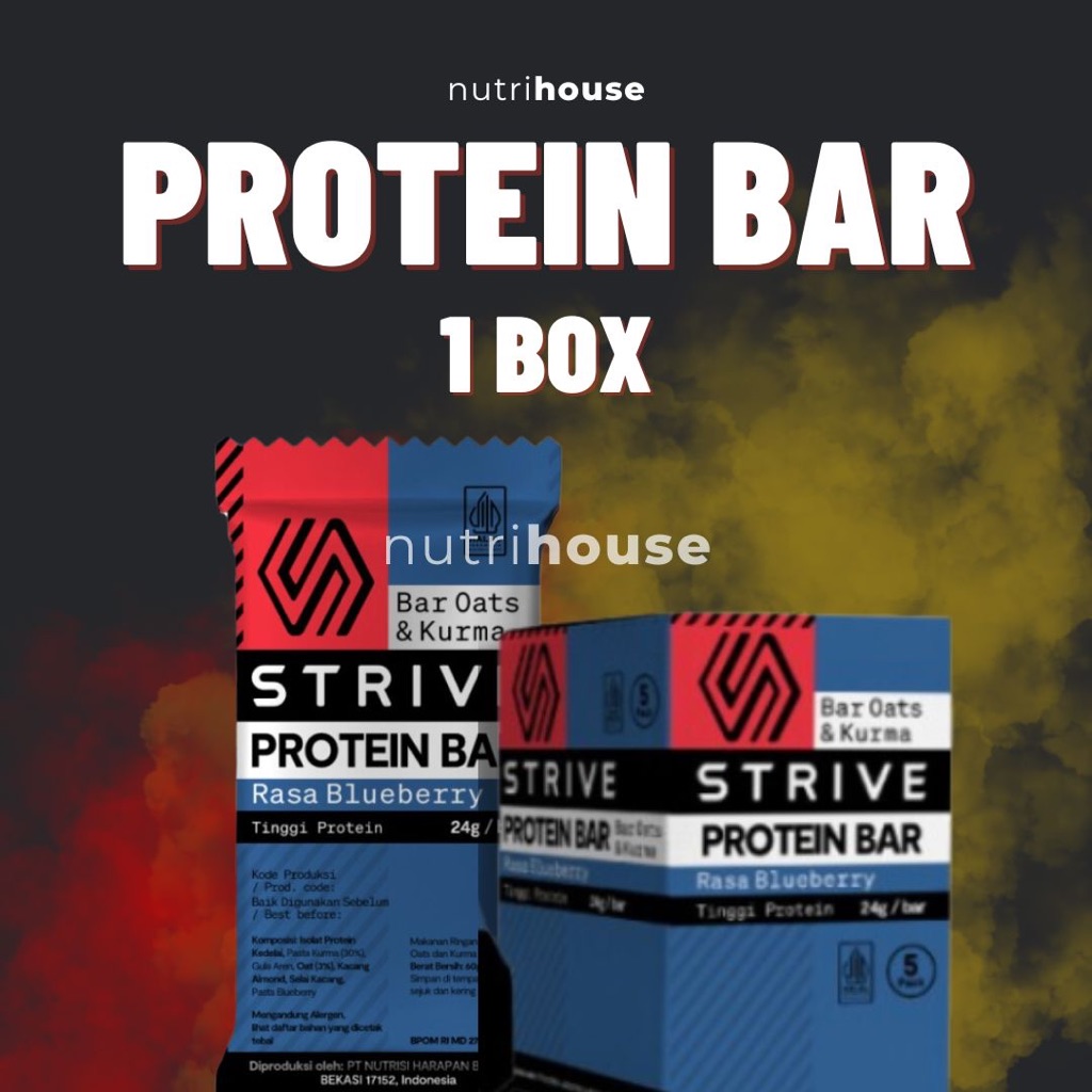 Strive Protein Bar 1 box 60gr with 24gr Protein/ Bar High Protein Bar