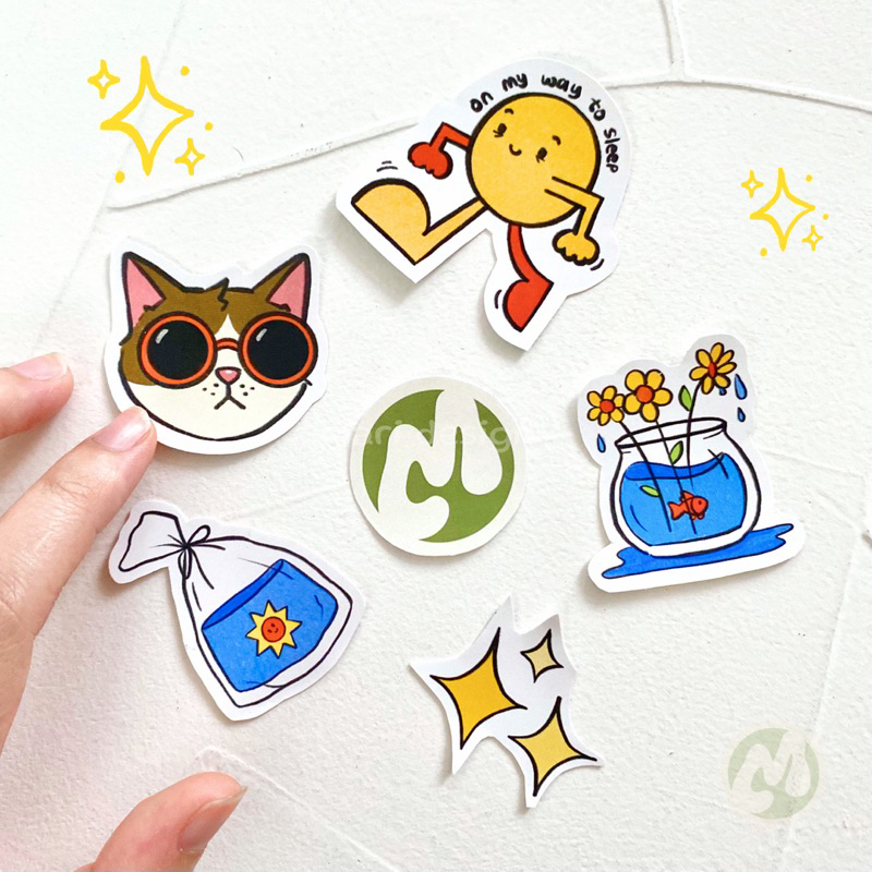 

READY STOCK‼️STICKER AESTHETIC BAHAN VINYL WATERPROOF