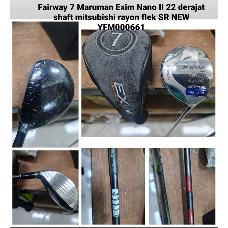 Stik golf Fairway 7 Maruman Exim Nano II  22 derajat  shaft mitsubishi rayon  flek SR  BARU N E W  1