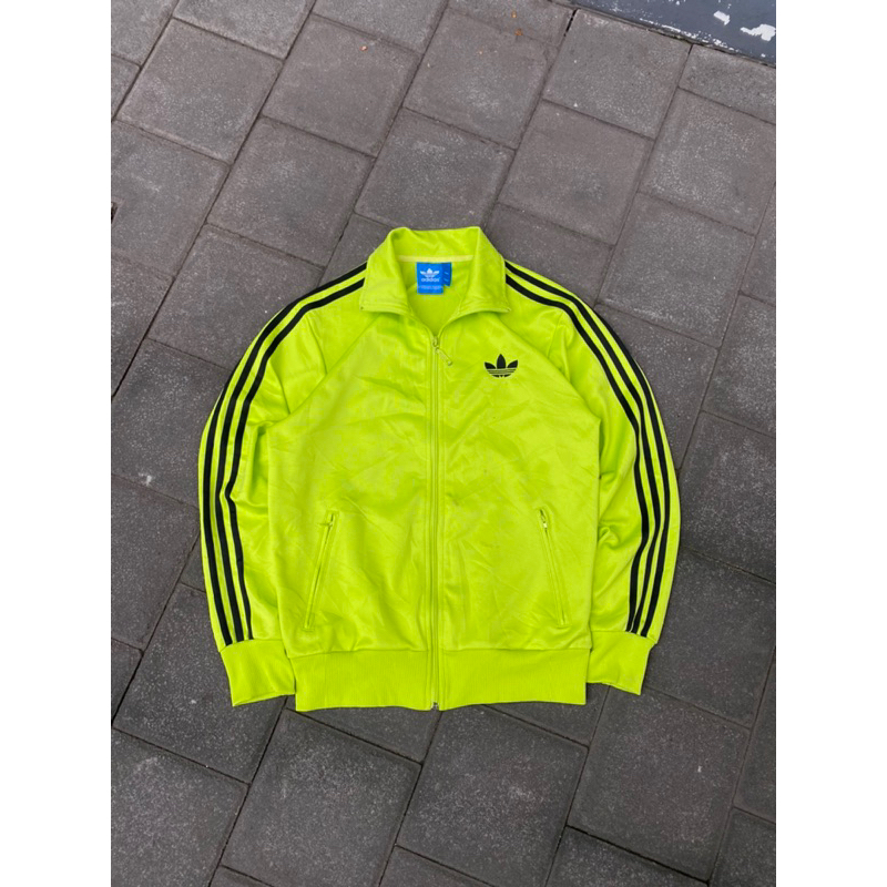 tracktop adidas firebird green neon