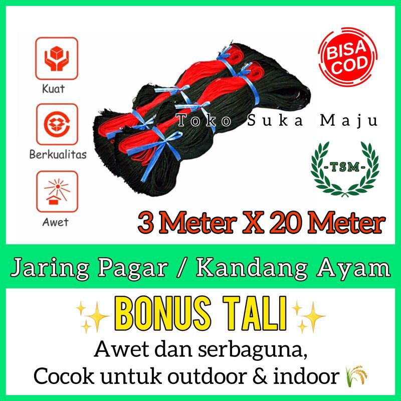 JARING AYAM (BONUS TALI) JARING PAGAR AYAM/ JARING PAGAR KEBUN/ JARING PAGAR