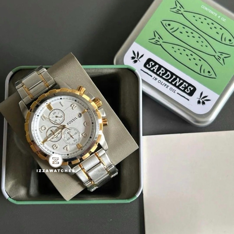 Jam Tangan Pria FS4795 Chronograph Dual Tone