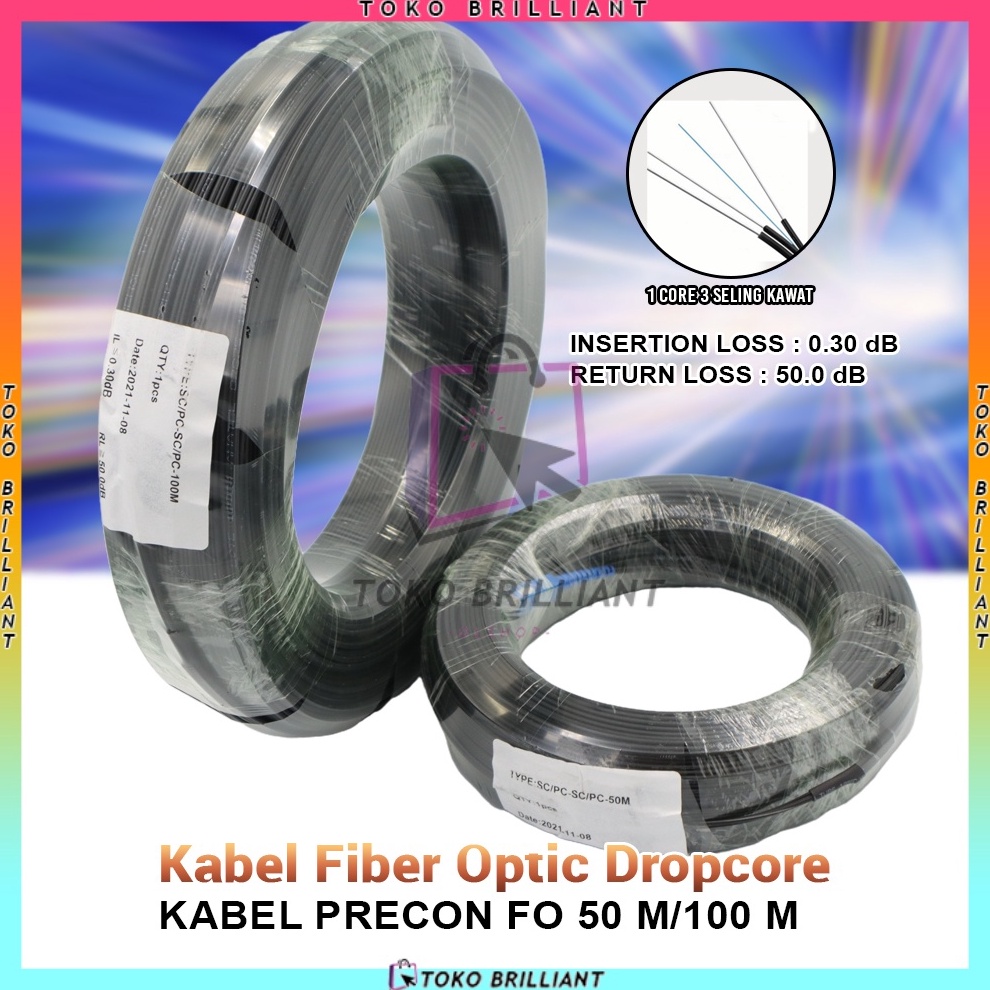 ART F76K Kabel ftth dropcore precon fiber optik simplex single mode 1 core 1m atau 5m 1Core 3 Seling