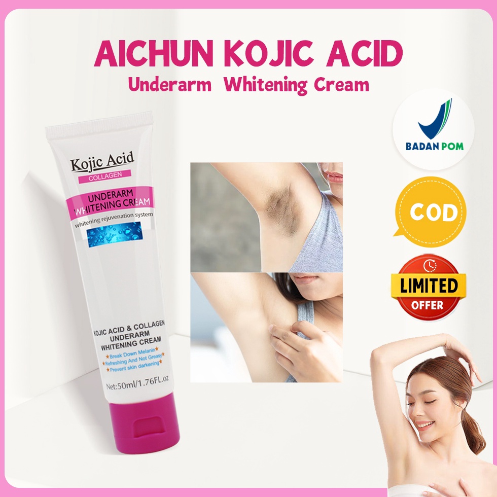 ART R79T Beli 2 Gratis 1Kojic Acid Krim Pemutih Ketiak untuk ketiak dan selangkangan Pelembab Deodor