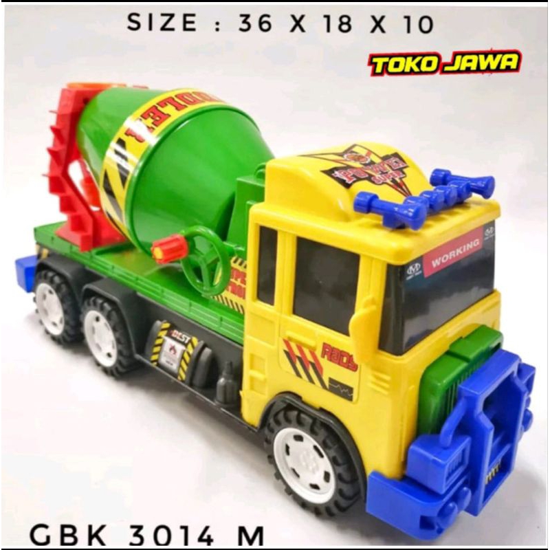 Mainan Anak Mobil Konstruksi Molen GBK 3014 M / Mixer Truck Friction
