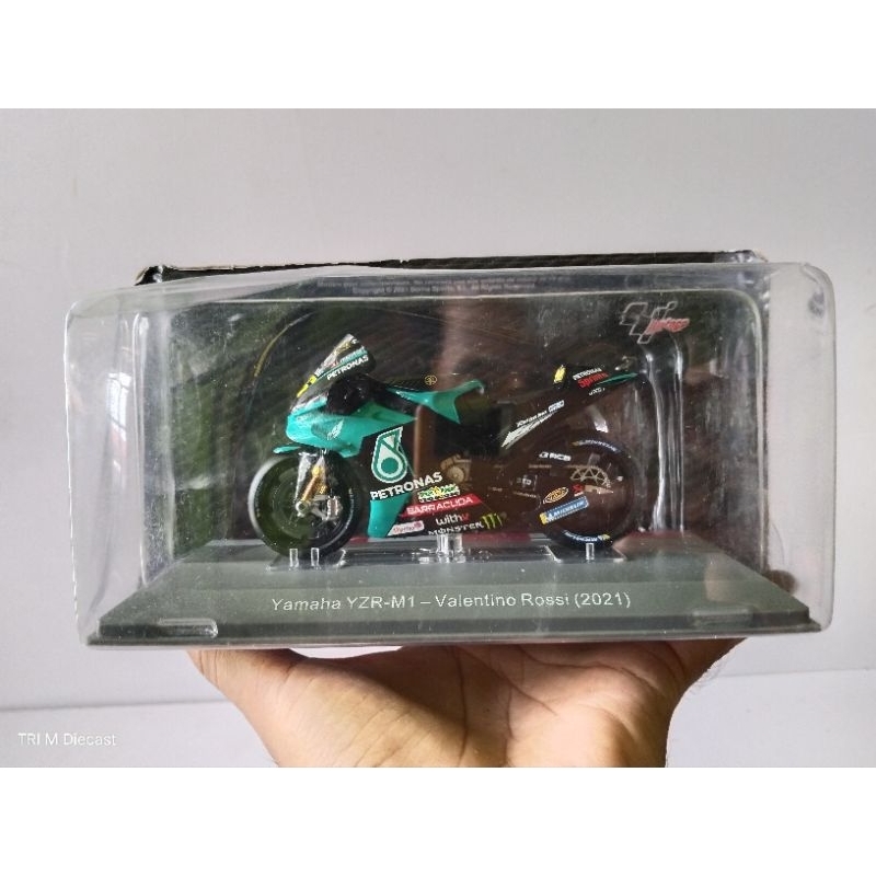 Diecast Altaya Yamaha YZR-M1 Petronas Rossi 2021 Skala 1:18