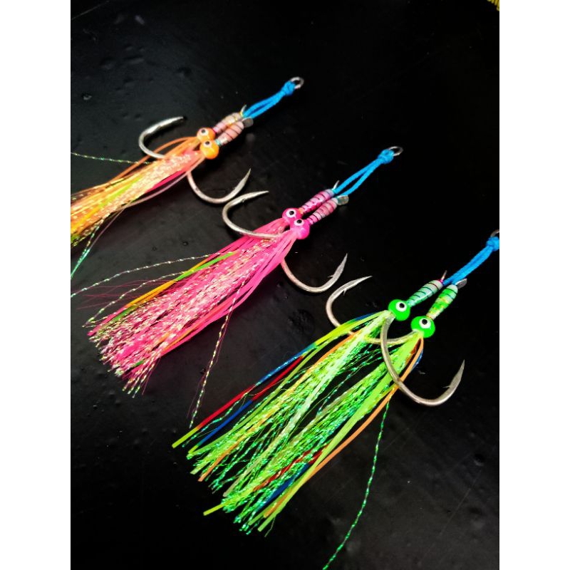 kail pancing Assist Hook metal jig doble Hook full GID model pike  size 4/0 #200-250gr