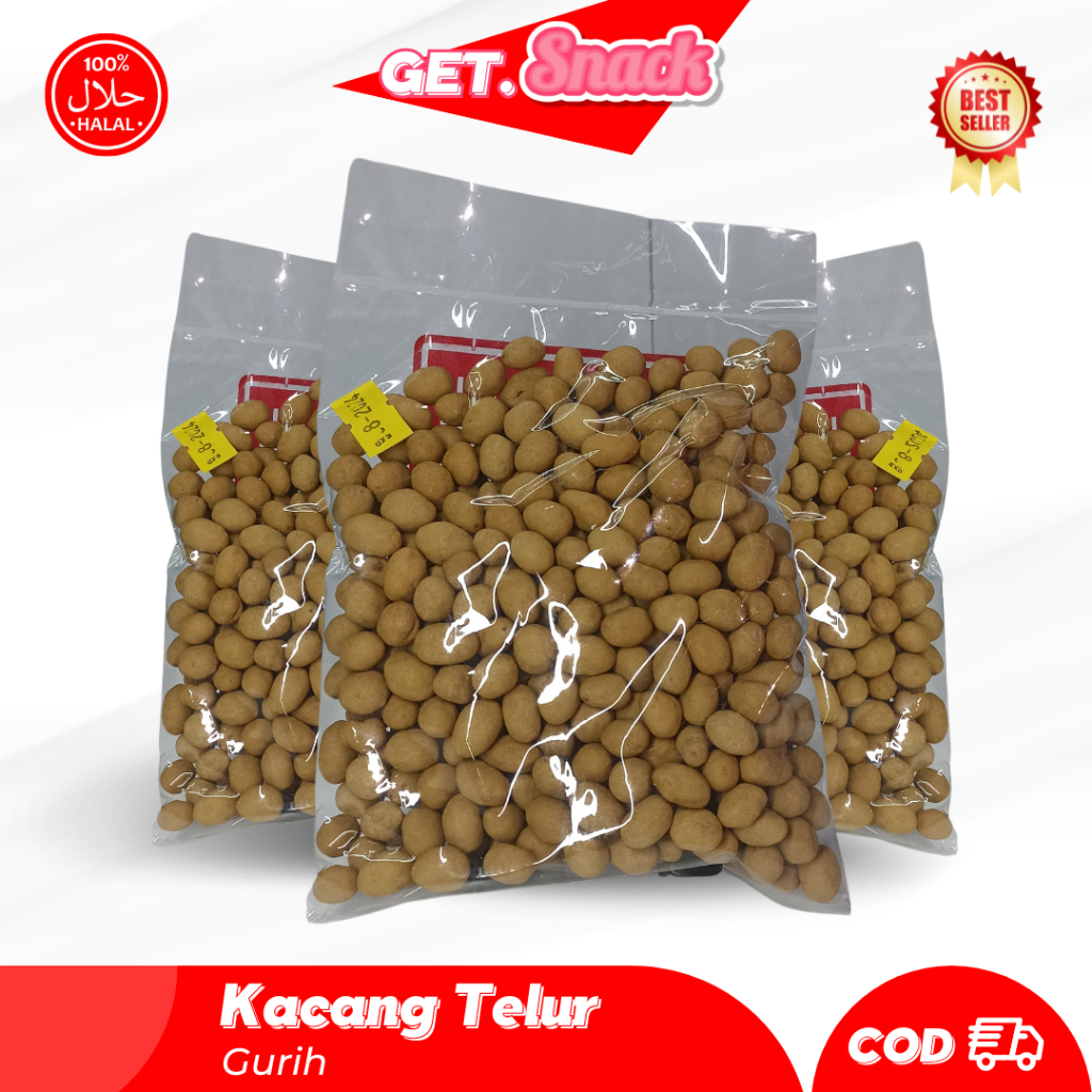 

Kacang Telur Atom Oven Kacang Telur Manis Spesial 250 Gram Gurih Renyah Murah