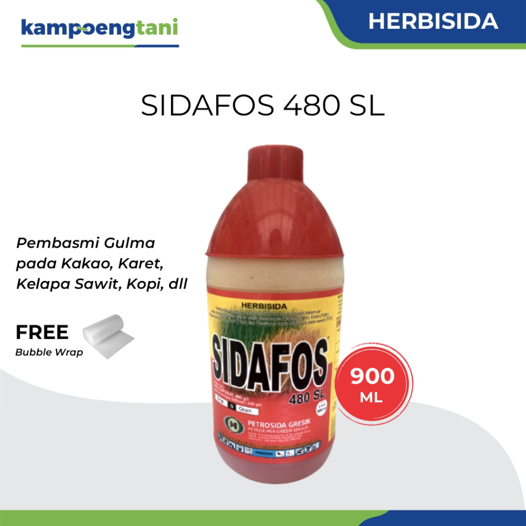 Kampoeng Tani - Sidafos 900ml Herbisida Sistemik Obat Rumput Pembasmi Gulma SIDAFOS 480 SL