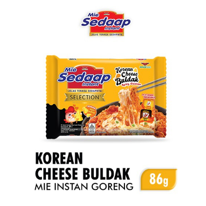 

Sedaap Mie Instan Goreng Korean Cheese Buldak Bag 86 gr
