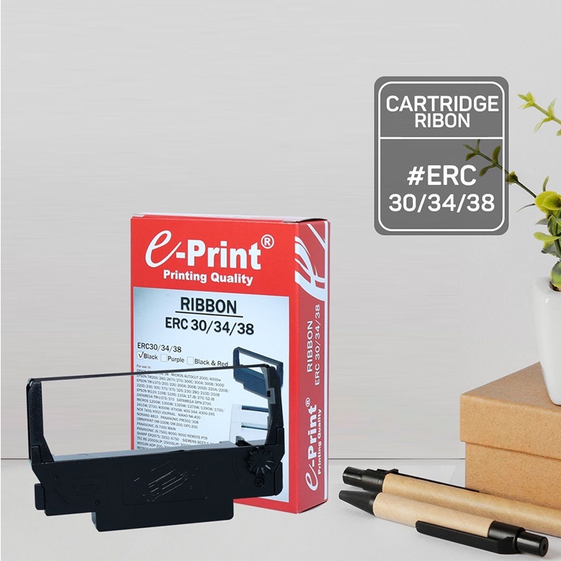 CARTRIDGE / CARTRIDGE PRINTER DOT MATRIX / RIBBON CARTRIDGE E-PRINT EPSON ERC30/34/38 HITAM