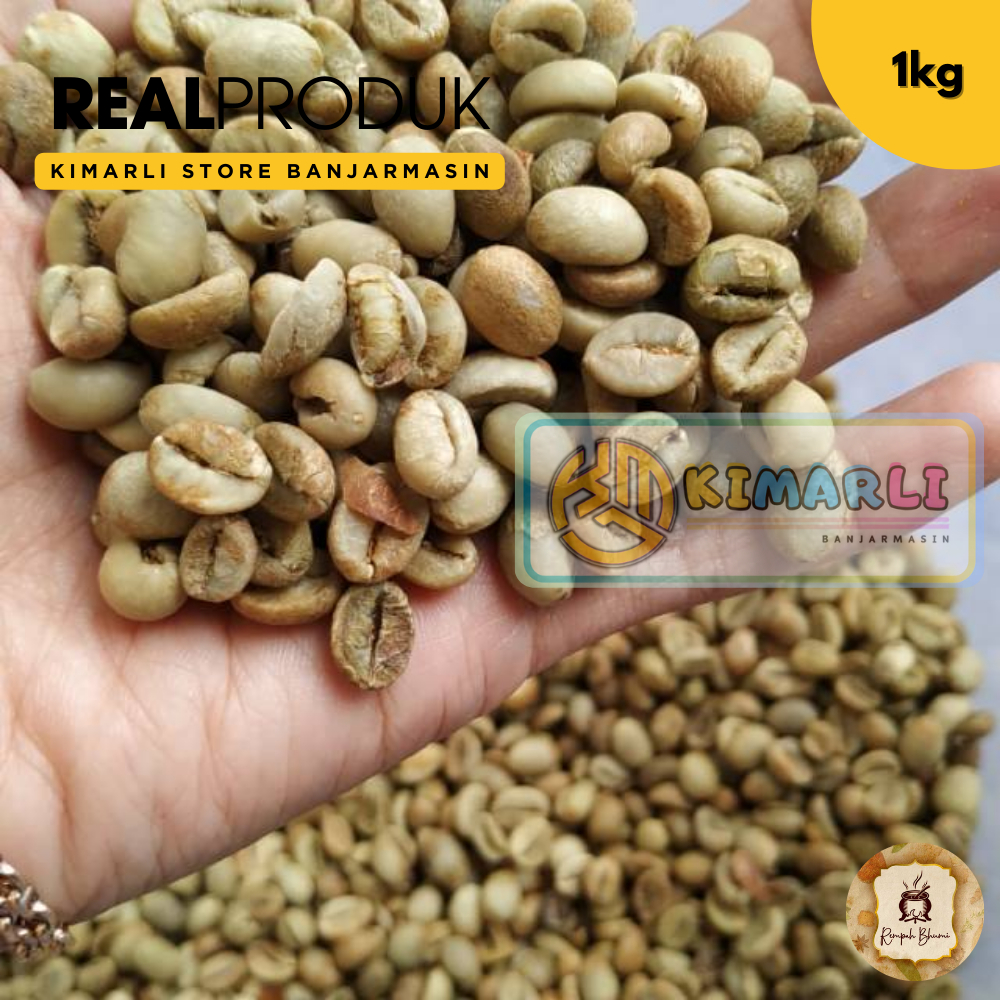 

1kg || Green Bean Robusta Biji Kopi Robusta Mentah By. Kimarli.Store