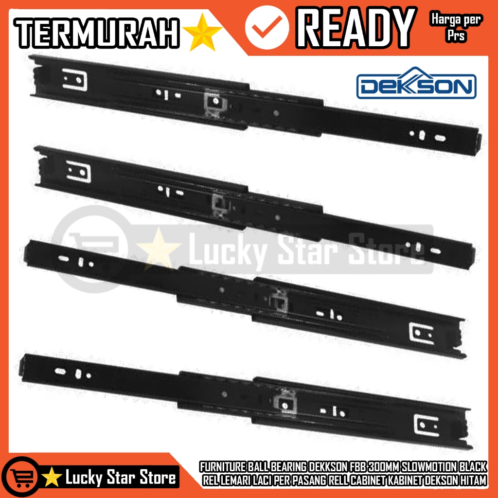 Dekkson Fbb Furniture Ball Black Bearing Stardard Rel Lemari Laci Per Pasang Rell Cabinet Kabinet Ga