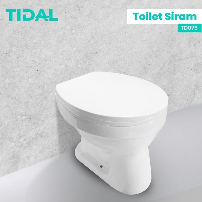 Kloset Siram / Toilet Duduk Manual Tidal TD079 with Cover (Kurir Toko Khusus Area Tertentu)