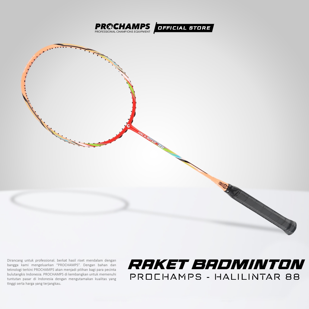 Raket Badminton Prochamps Halilintar 88 HR 88 Merah