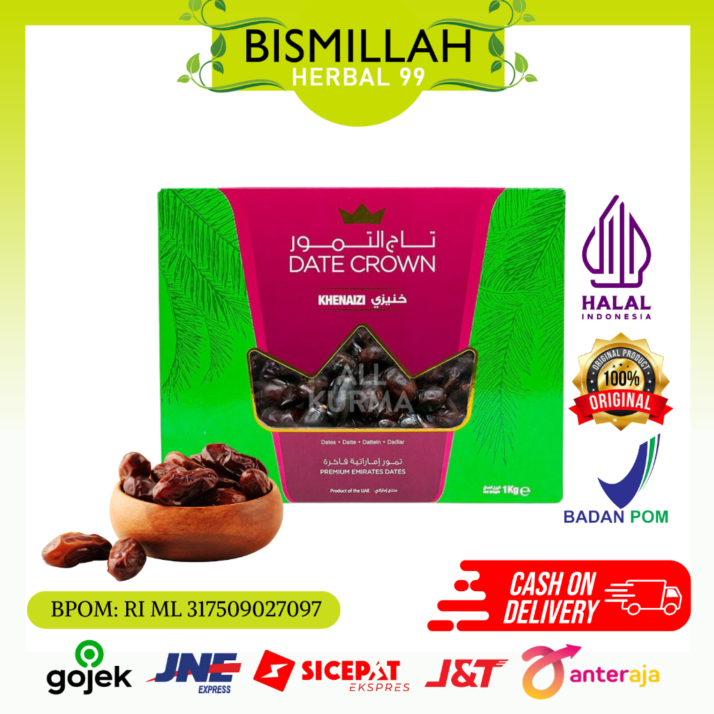 KURMA DATE CROWN KHENAIZI 1 KG/KURMA KHENAIZI/KHENAIZI 1 KG