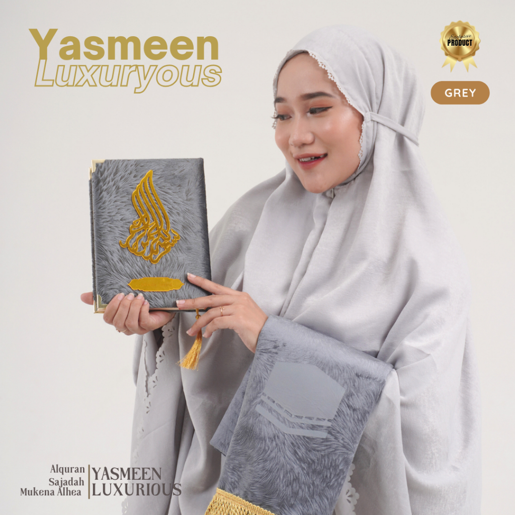 Mukena/Alquran/Sajadah Seserahan Free Tasbih, Tuding, Custom Nama di Alquran Motif YASMEEN LUXURIOUS