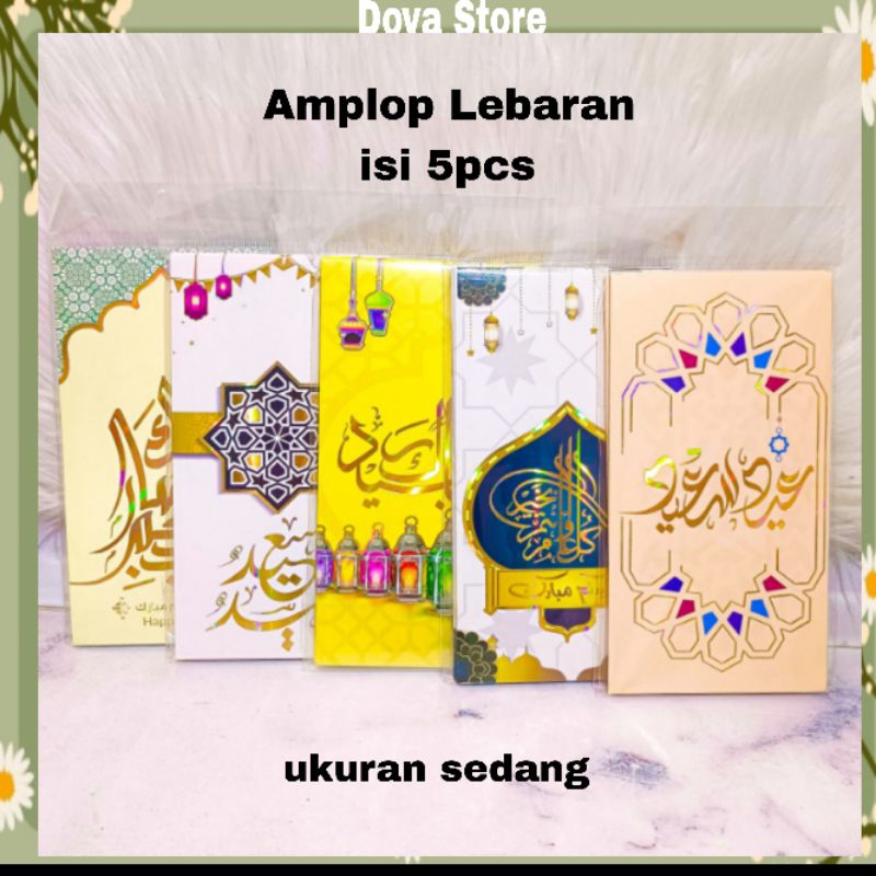 

AMPLOP LEBARAN SET ISI 5PCS UKURAN SEDANG (9 x 15 cm ) KODE MN-1164