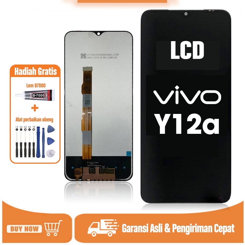 LCD VIVO Y12a Original 100% TOUCHSCREEN Fullset Crown Murah Compatible For Glass Touch Screen Digitizer Ori Asli