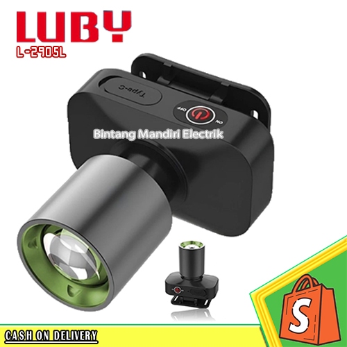 Senter Kepala ZOOM LUBY / HEADLAMP ZOOM LUBY L2905/2905/L-2905/senter kepala luby 50watt original/se