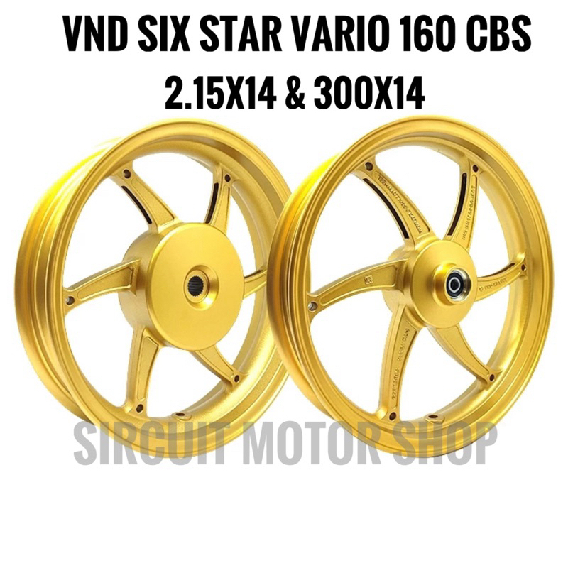 VELG VND SIX STAR VARIO 160 CBS 2.15x14 300x14
