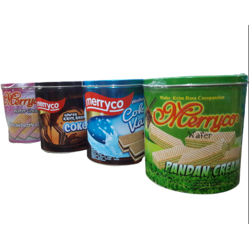 

Merryco Wafer 350 Gram Chocolate, Chocolate Vanilla, Choco Strawberry, Strawberry Cream