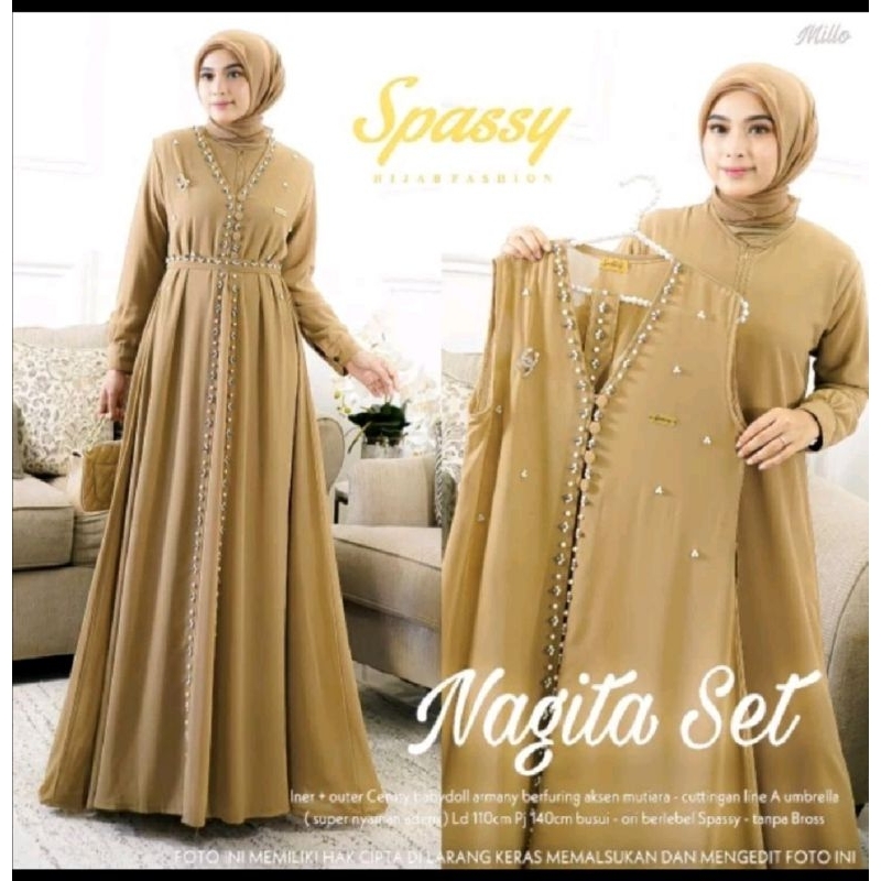 gamis spassy/venya set/dohha set/hiana set/nagita set/qirra/Rosia midi/Helmi midi ori by spassy