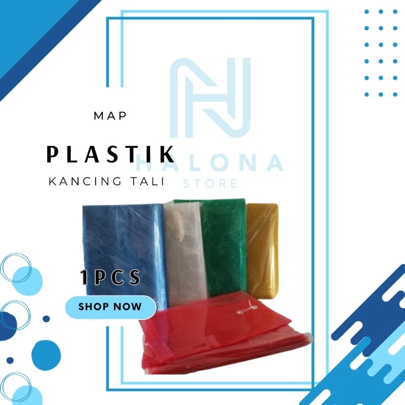 

[1PCS] Map Plastik Kancing Tali