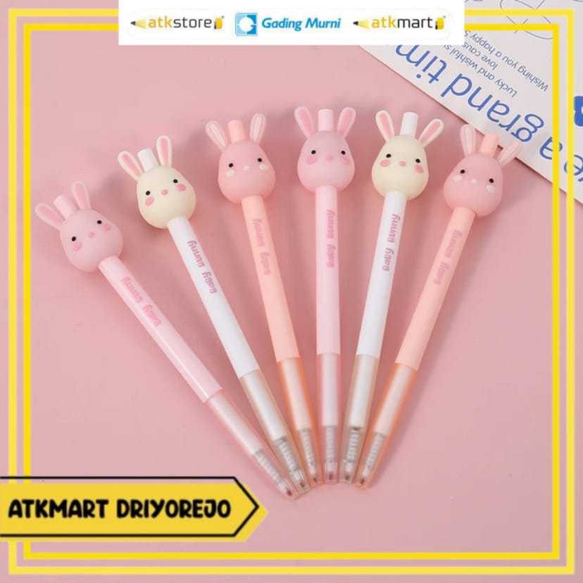 

(1 PCS) SOFUN MECHANICAL PENCIL ZF2903-5 KARAKTER RABBIT KELINCI GEMOY - PENSIL ISI