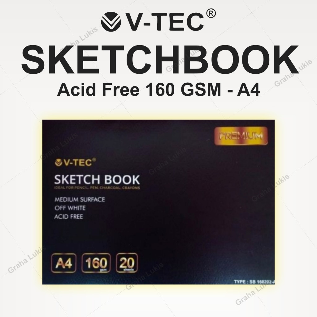 

V-TEC SKETCHBOOK A4 ACID FREE 160GSM