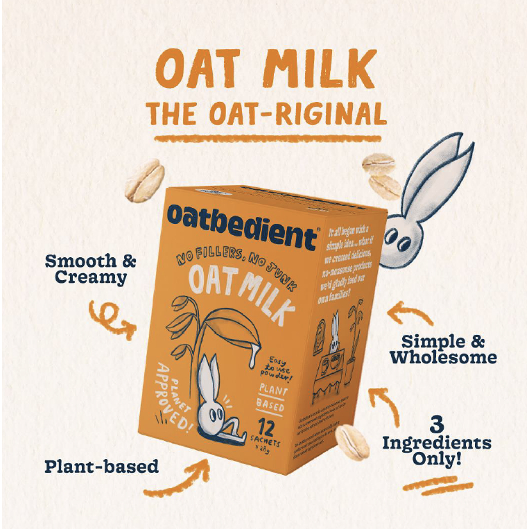 

Oatbedient Original Flavour Oat Milk Powder Low Sugar Less Sugar Susu Non Dairy Vegan Vegetarian Singapura Mirip Oatside Oatmilk Singapore