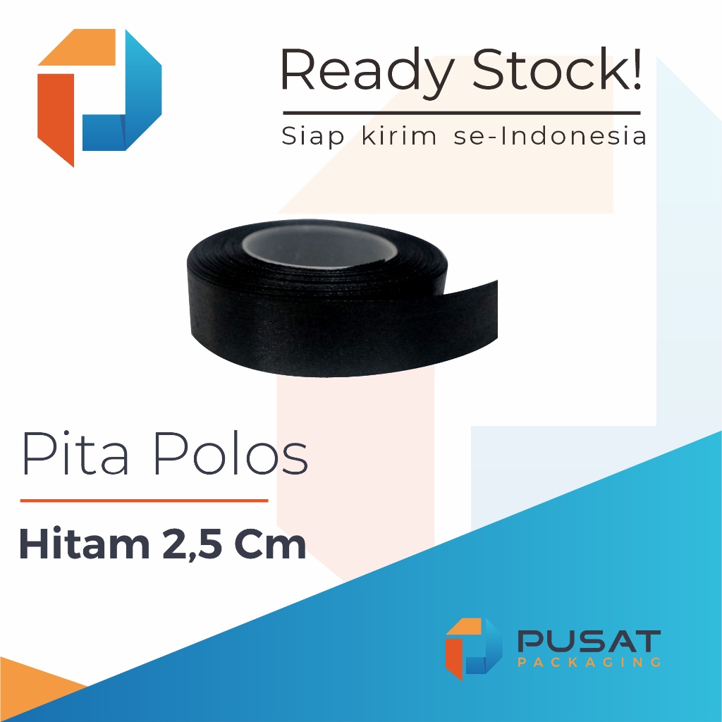 

Pita Satin Hitam Polos 2.5 cm