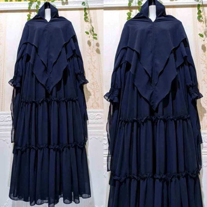 Gamis babydoll arika set khimar syari