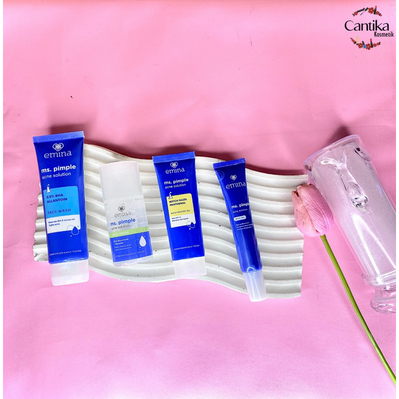 ♥ CANTIKA ♥ ♚♥ 𝖊𝖒𝖎𝖓𝖆 ♥♚ (4in1) paket emina ms pimple jerawat acne rangkaian set skin care memperbaiki skin barrier