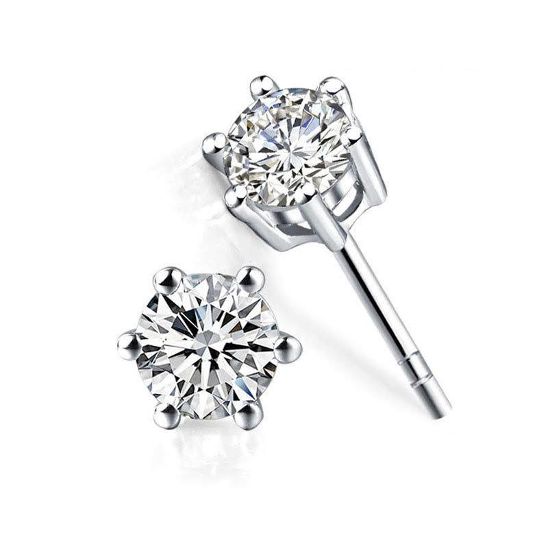Anting - Silver Titanium Crystal Zircon Anti Alergic Anti Karat Tiaria Jewelry / Perhiasan Aksesoris