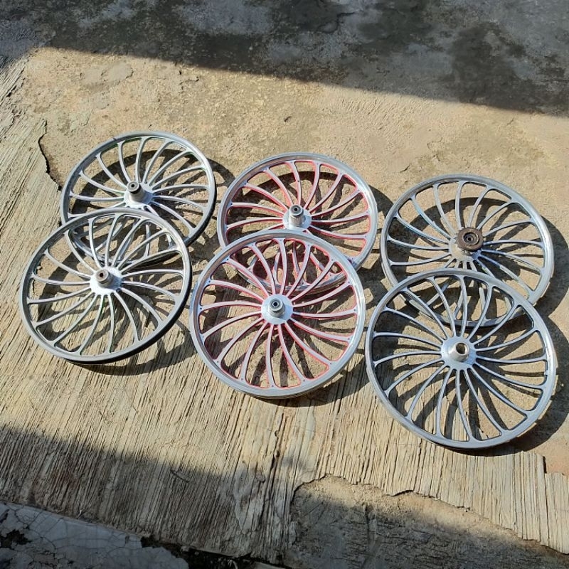 Sepasang Rim Wheel Pelk Velk Velg Sepeda Engkol BMX Minion Minitrex Kipas Racing Alloy Aloy Alumuniu