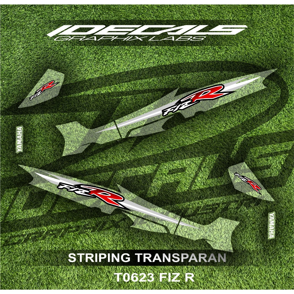 

t0622 sticker striping transparan motor fiz r simple kekinian bebas custom desain