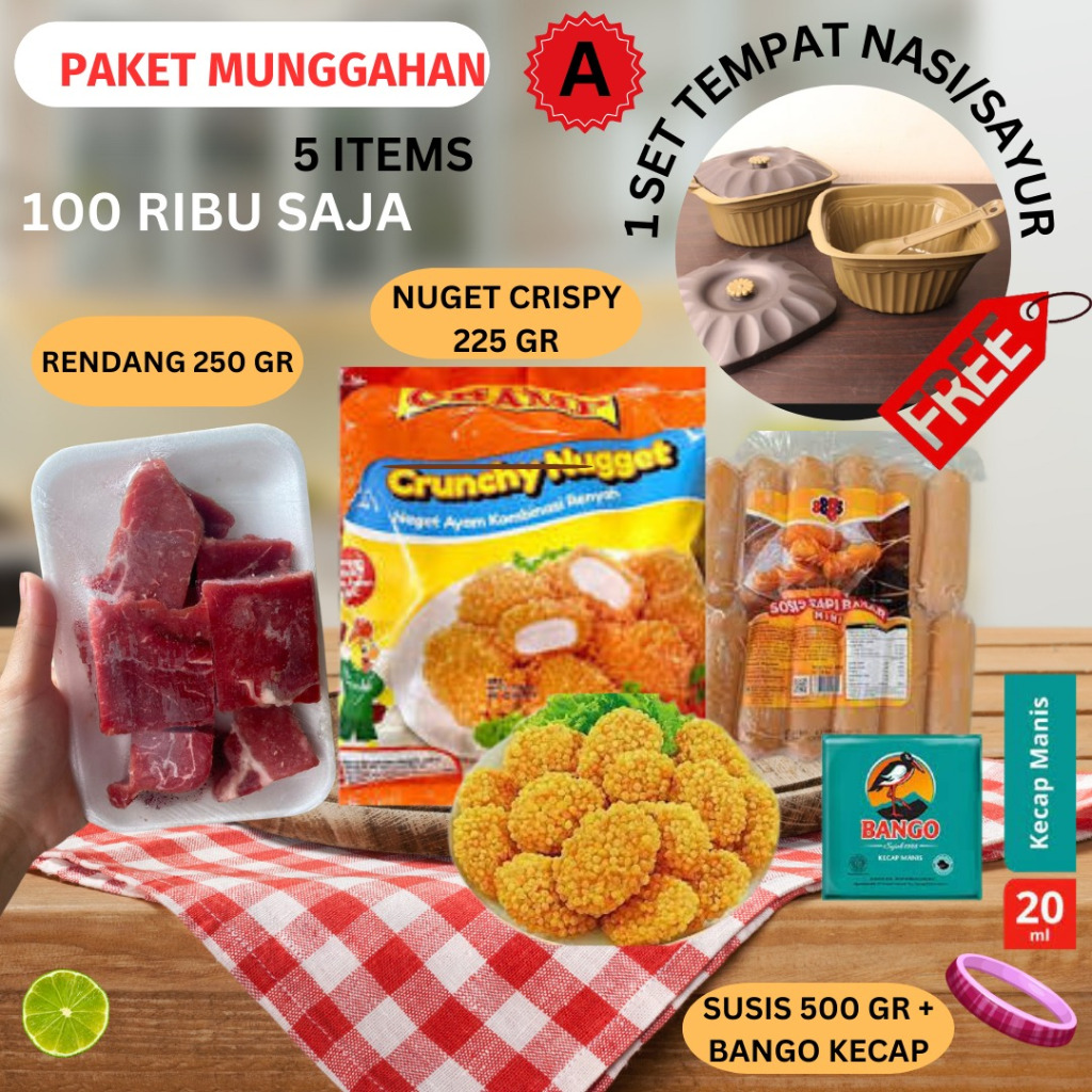 

PAKET MUNGGAHAN RP100.000!!! (FREE 1SET TEMPAT NASI/SAYUR)