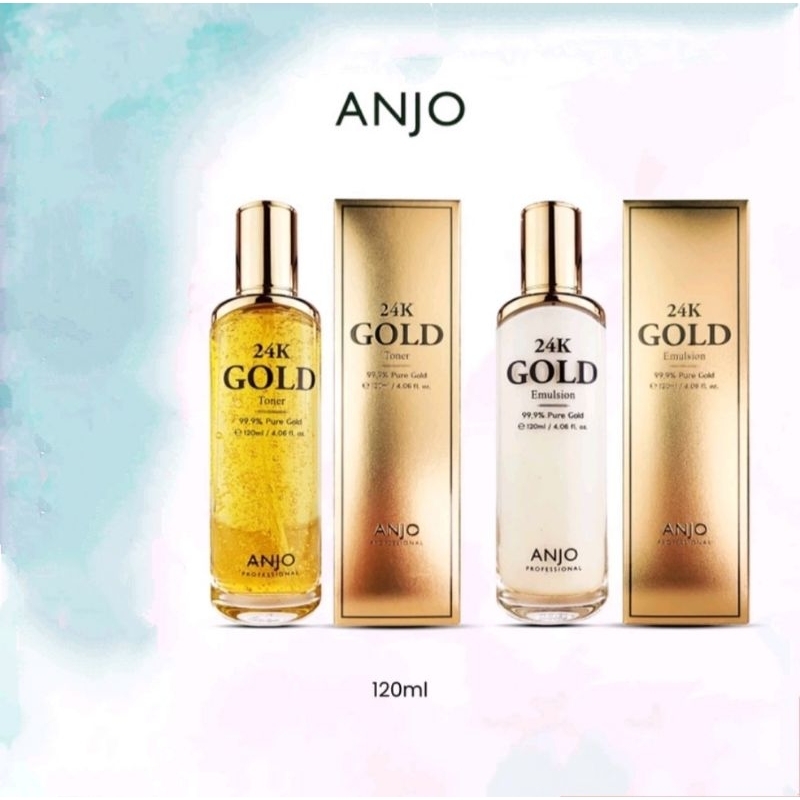 Anjo 24K Gold Toner & Emulsion 120ML/Anjo