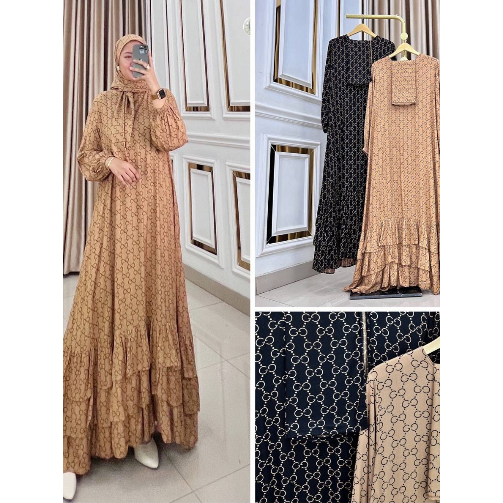 Set Hijab Gamis Rayon Diamond