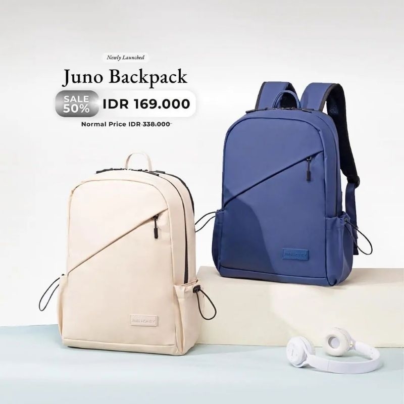 RANSEL PRIA WANITA JIMS HONEY JH JUNO BACKPACK TAS RANSEL LAPTOP KERJA KULIAH ANTI AIR WATERPROOF MU