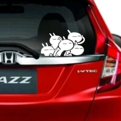 Stiker Tuzki Lucu, Stiker Kelinci Lucu, Stiker Lucu, Stiker Mobil, Stiker Kaca Mobil