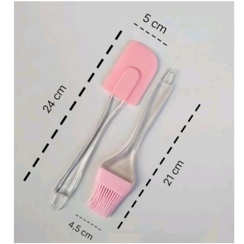 set Kuas Cilikon + spatula silikon Untuk Olesan Margarin, spatula murah