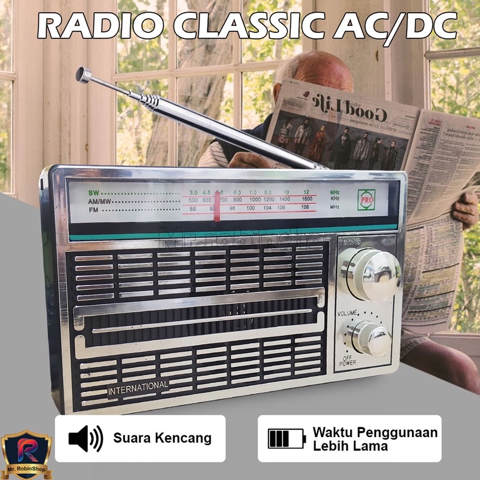 Terkini RADIO ACDC 425 PORTABLE INTERNATIONAL 2 BAND FM  AM ANTIK CLASSIC JADUL k Paling Dicari Read